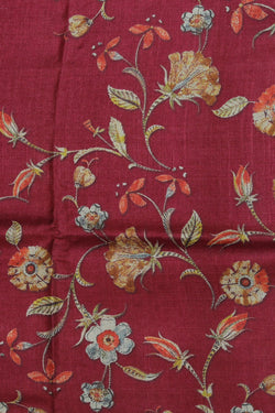 Collection of Tussar-Silk Printed Plum Pink Saree in a gallery layout