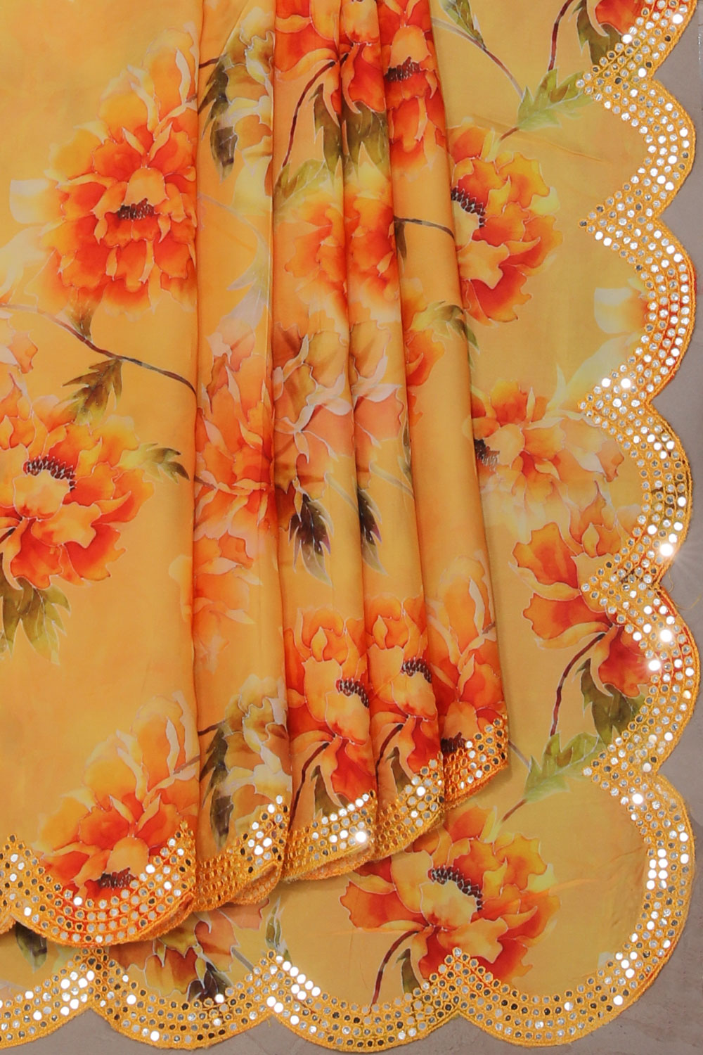 Collection of Simple Yet Elegant Yellow Saree in a gallery layout