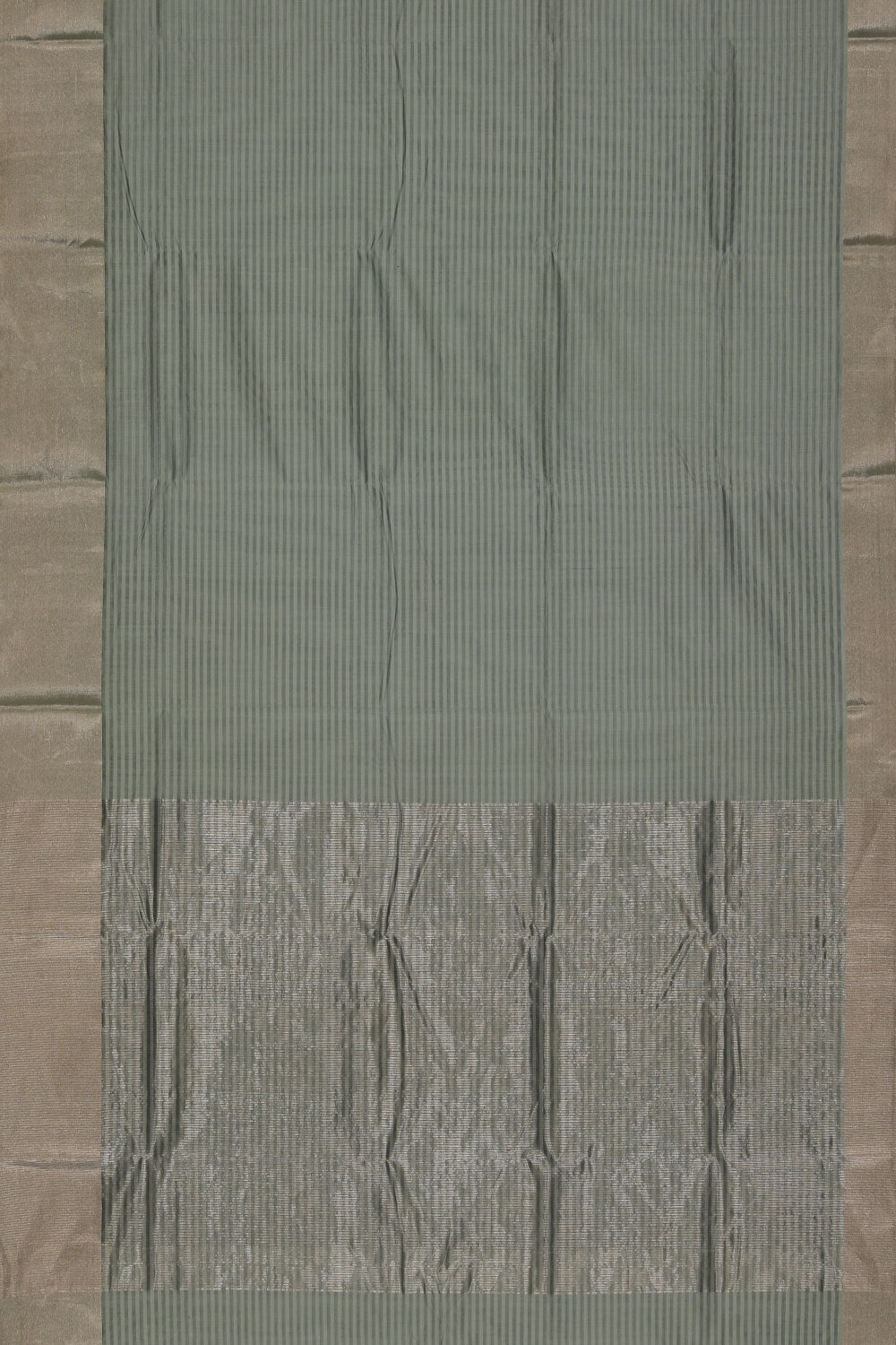 Image of Chanderi Cotton Silk Green Saree