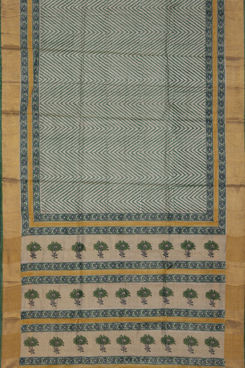 Collection of Tussar-Silk Wave Print Saree in a gallery layout