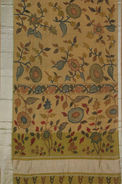 Image of Mangalgiri Silk Kalamkari Saree