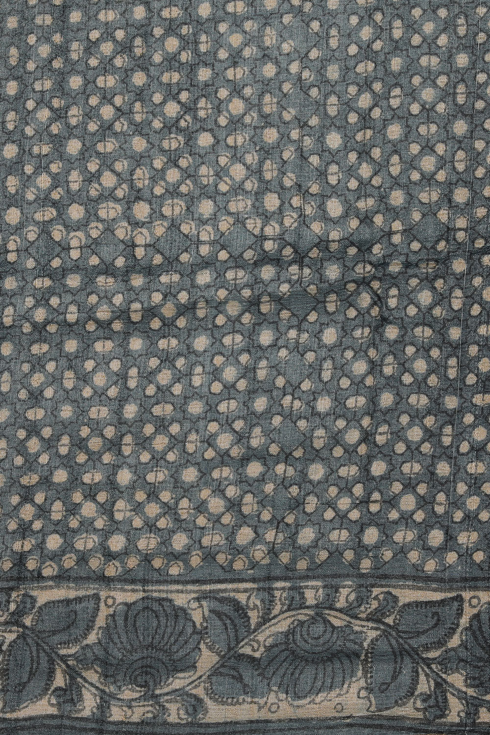 Collection of Tussar-Silk Smoky Grey Saree in a gallery layout