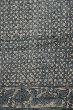 Collection of Tussar-Silk Smoky Grey Saree in a gallery layout