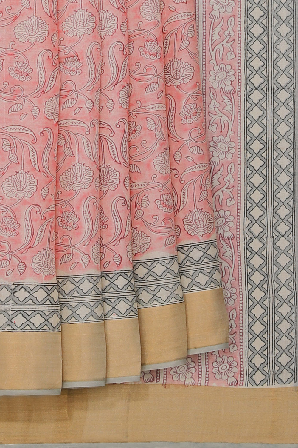 Collection of Tussar-Silk Pink Saree in a gallery layout