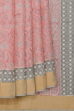 Collection of Tussar-Silk Pink Saree in a gallery layout