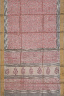 Collection of Tussar-Silk Pink Saree in a gallery layout