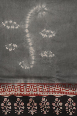 Image of A Beautiful Printed Grey Saree