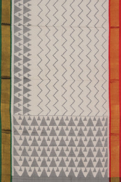 Collection of Rajkot Patola Silk White Saree in a gallery layout