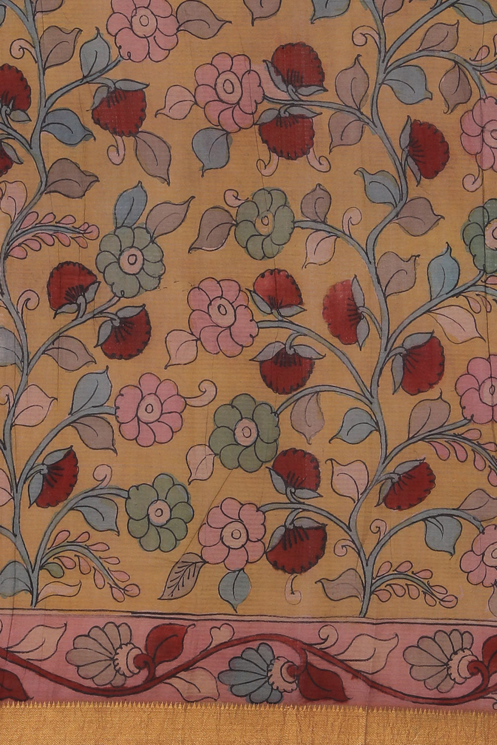 Image of Mangalgiri Silk Black Saree