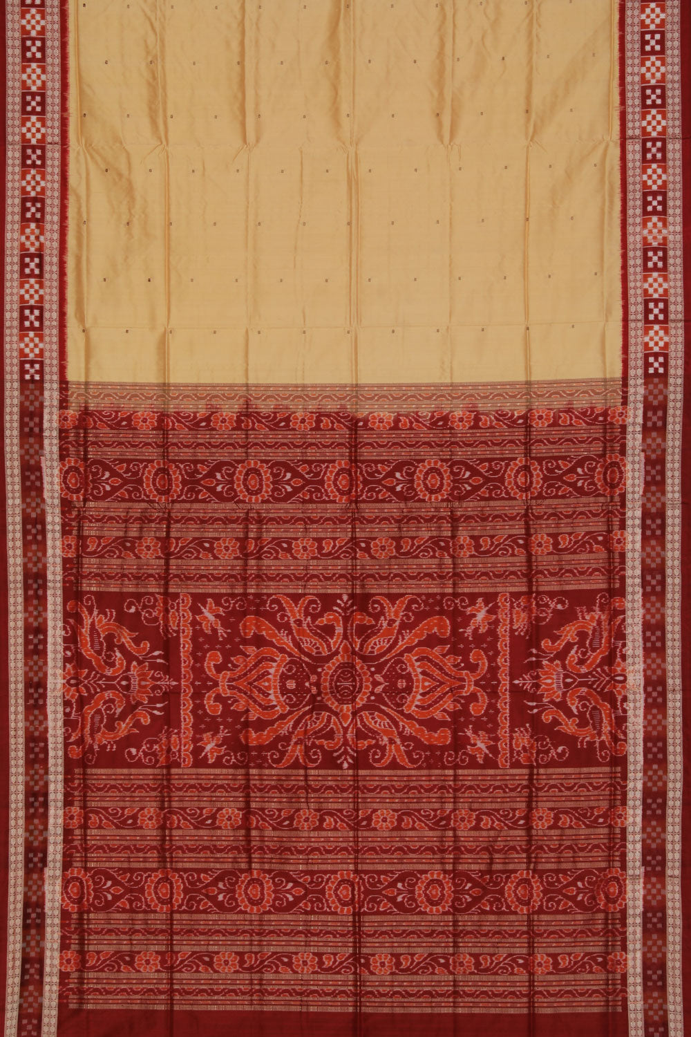 Collection of Sambalpuri Silk Ivory Cream Saree in a gallery layout