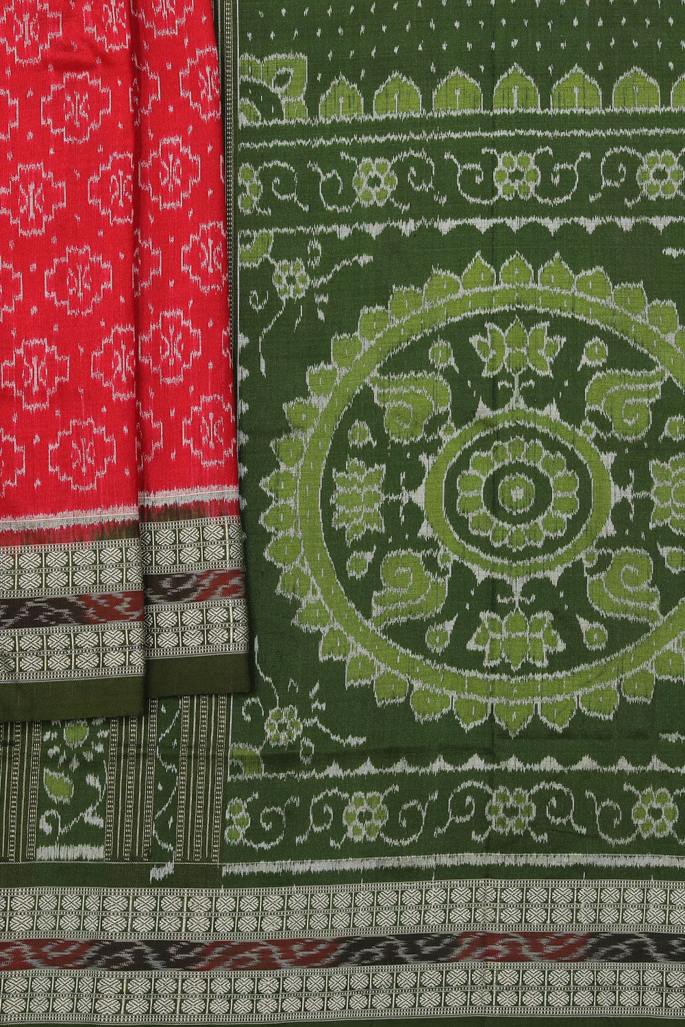 Collection of Sambalpuri Silk Pink Saree in a gallery layout