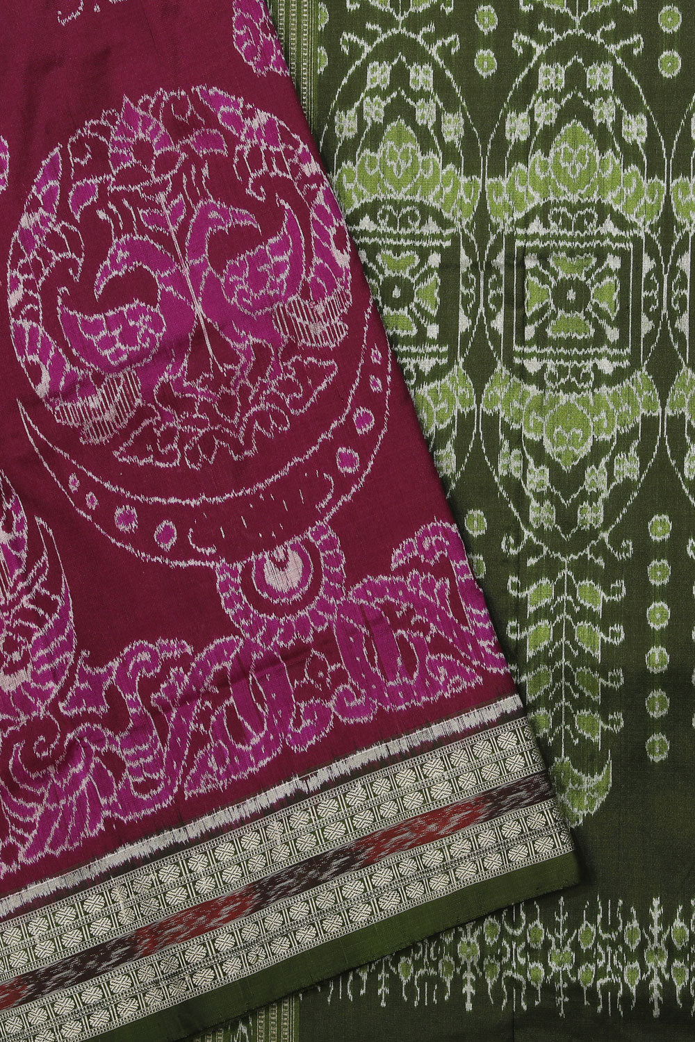 Sambalpuri Silk Plum-Violet Saree