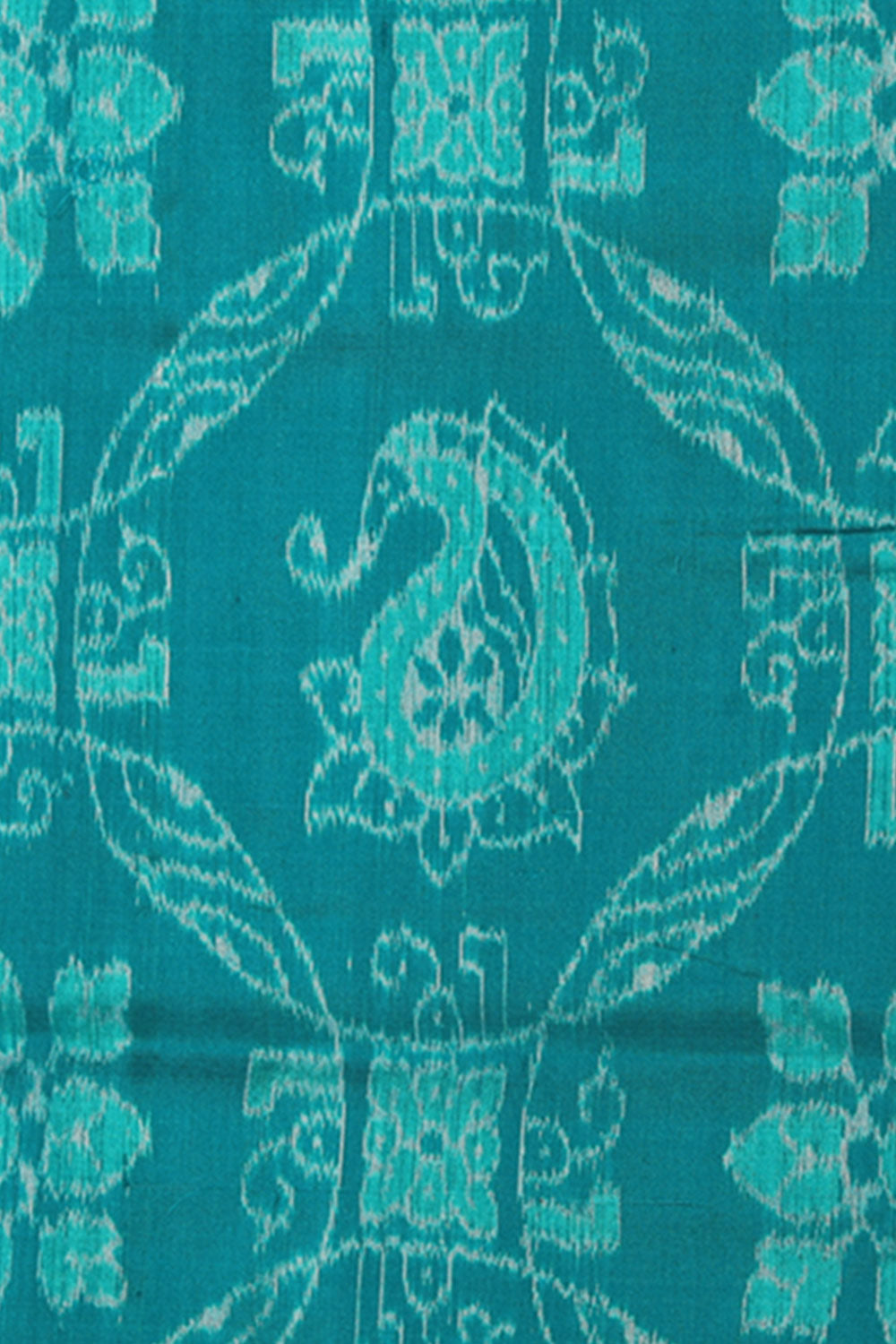 Collection of Sambalpuri Silk Teal Blue Saree in a gallery layout