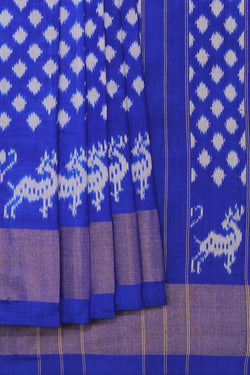 Collection of Pochampally Ikat Silk Purple Saree in a gallery layout