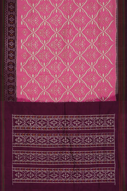 Collection of Pochampally Ikat Silk Pink Saree in a gallery layout