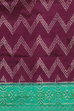 Collection of Pochampally Ikat Violet Saree in a gallery layout