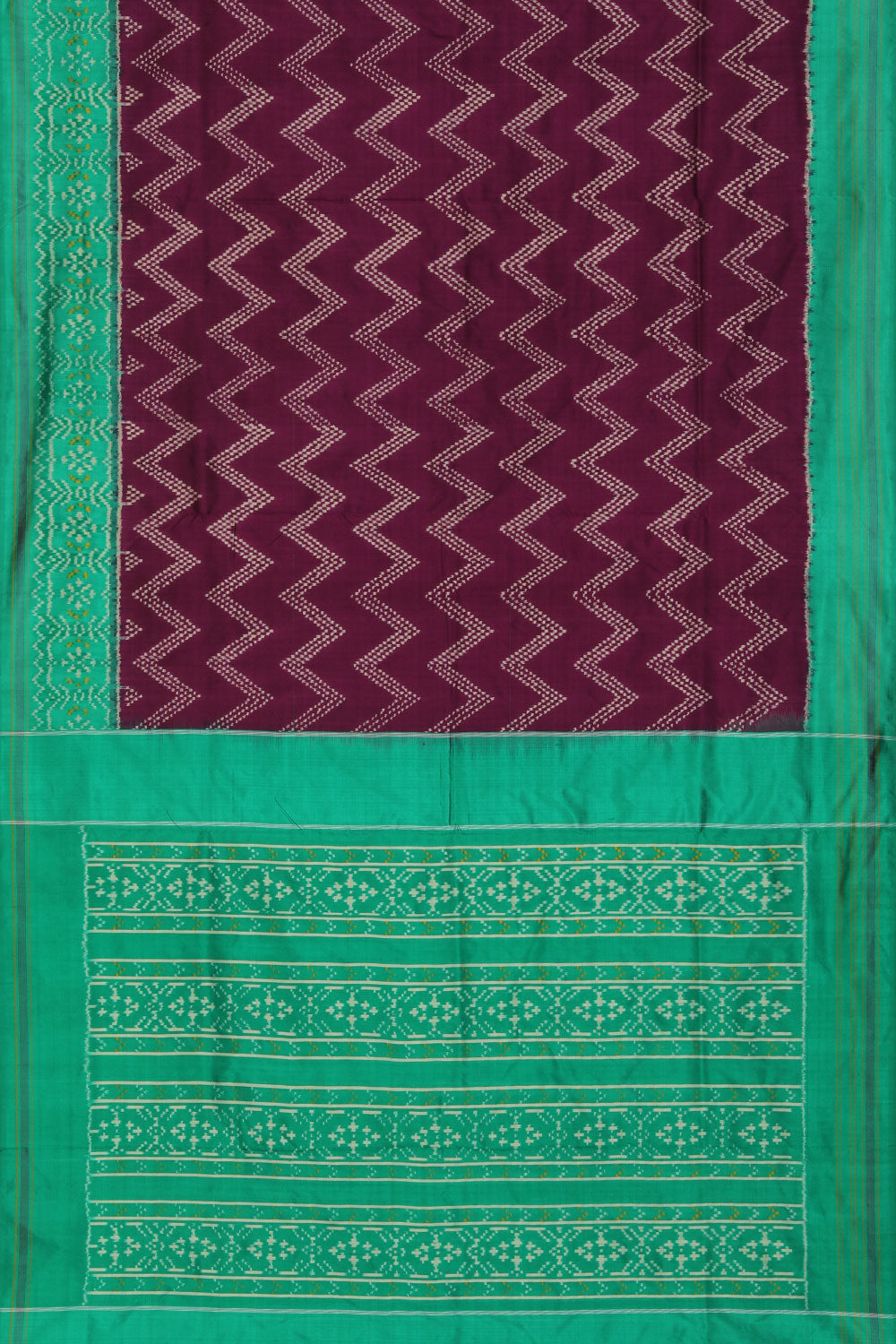 Collection of Pochampally Ikat Violet Saree in a gallery layout