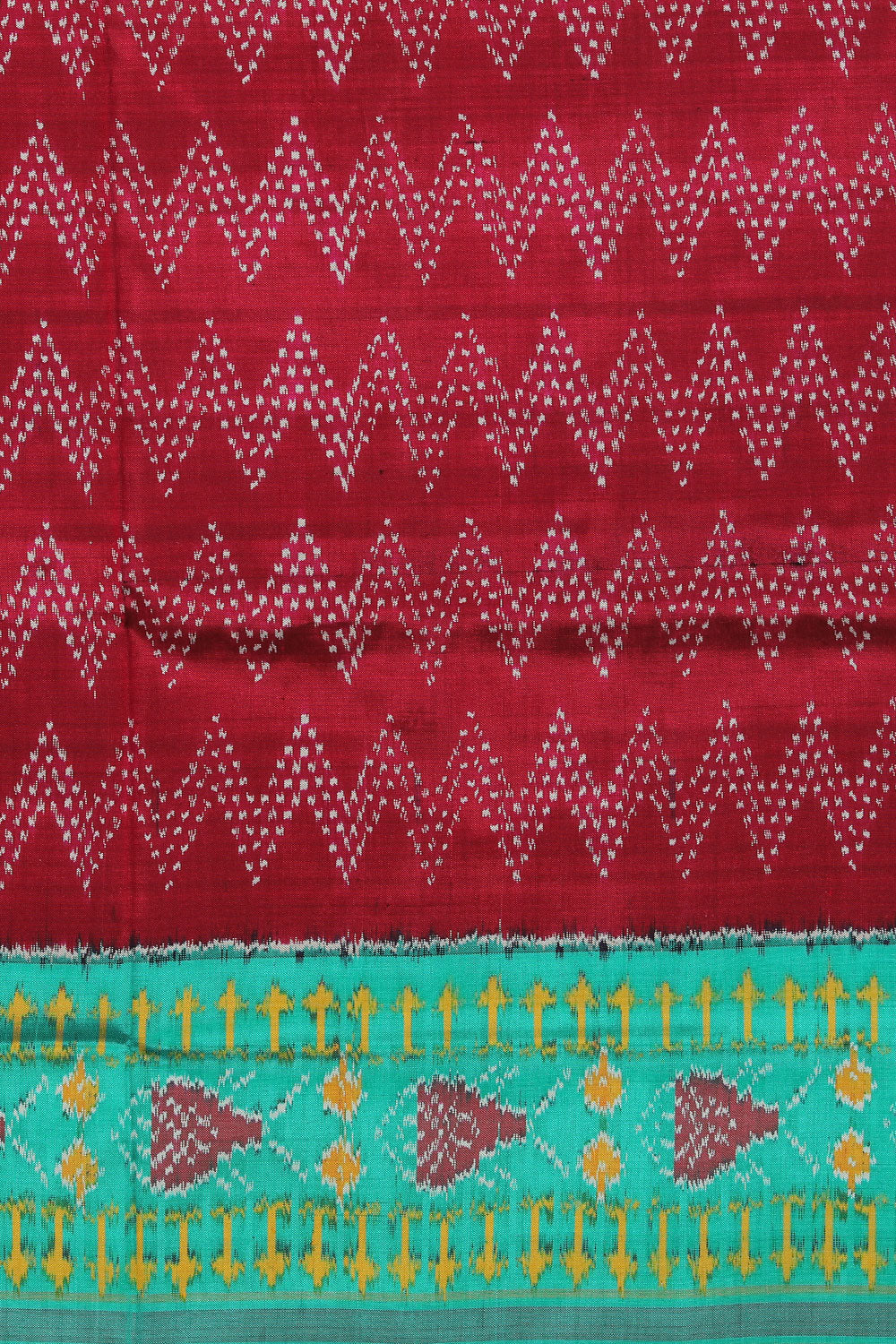 Collection of Pochampally Ikat Plum Pink Saree in a gallery layout