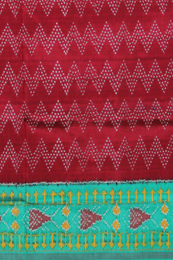 Collection of Pochampally Ikat Plum Pink Saree in a gallery layout