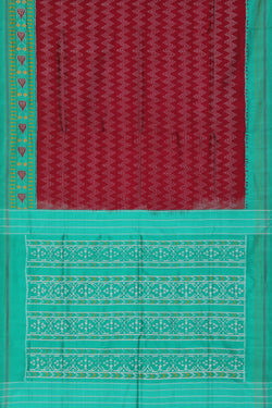 Collection of Pochampally Ikat Plum Pink Saree in a gallery layout