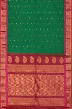 Collection of Gadwal Green Saree in a gallery layout