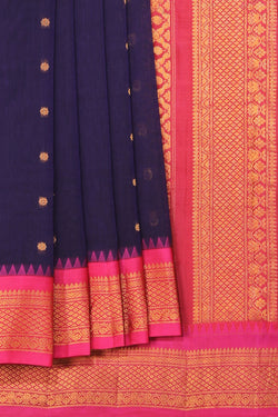 Collection of Gadwal Violet Saree in a gallery layout