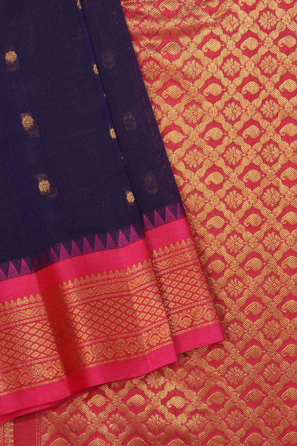 Collection of Gadwal Violet Saree in a gallery layout