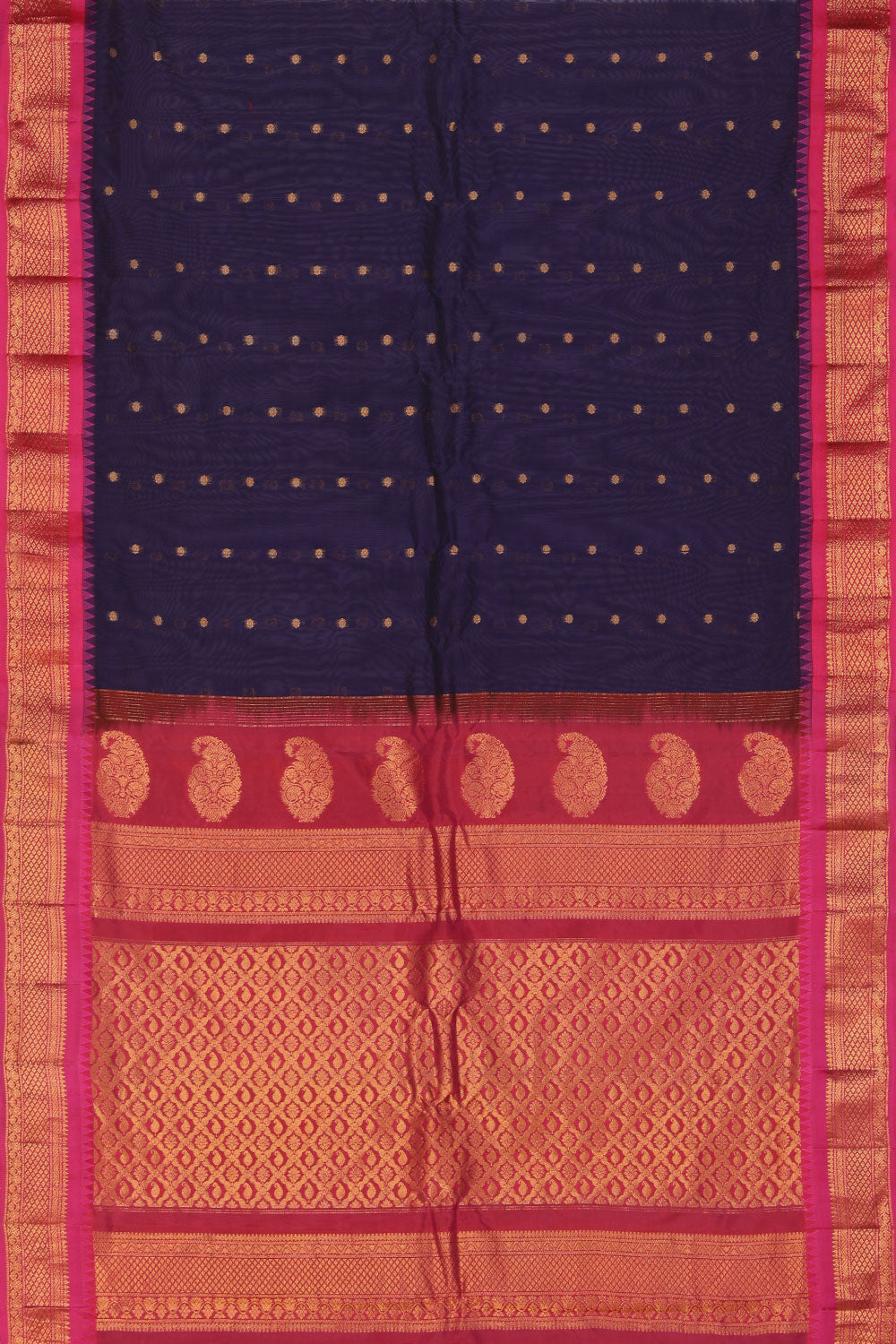 Collection of Gadwal Violet Saree in a gallery layout