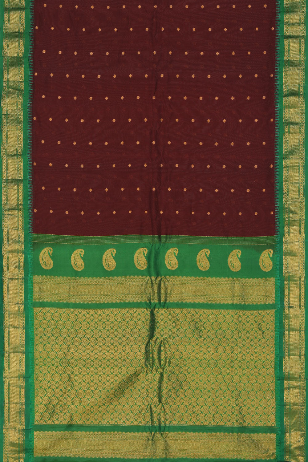 Collection of Gadwal Maroon Saree in a gallery layout