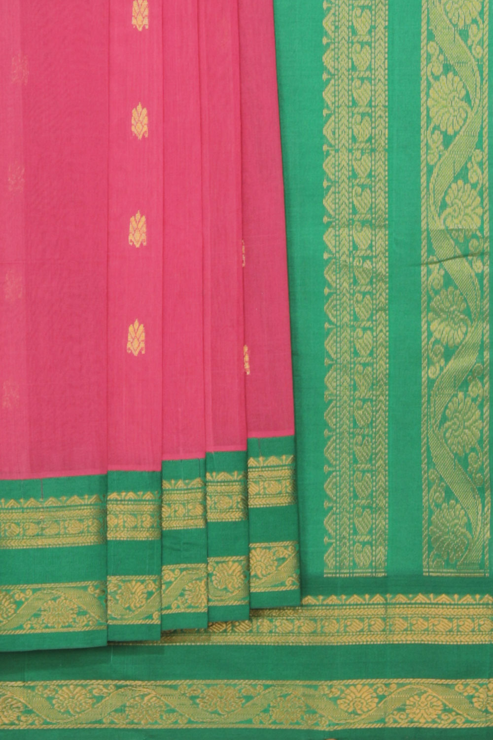 Collection of Gadwal Pink Saree in a gallery layout