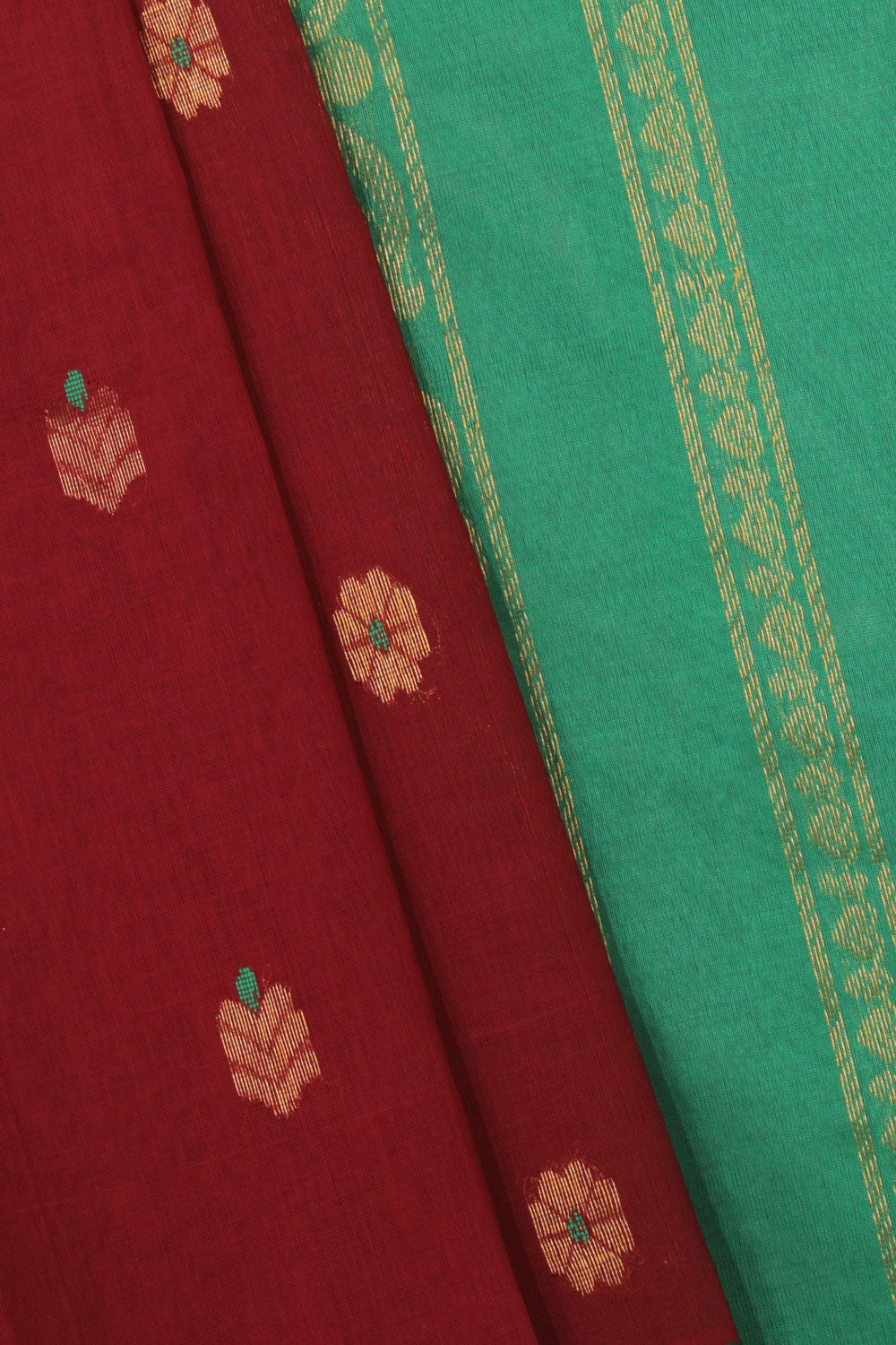 Collection of Gadwal Maroon Saree in a gallery layout