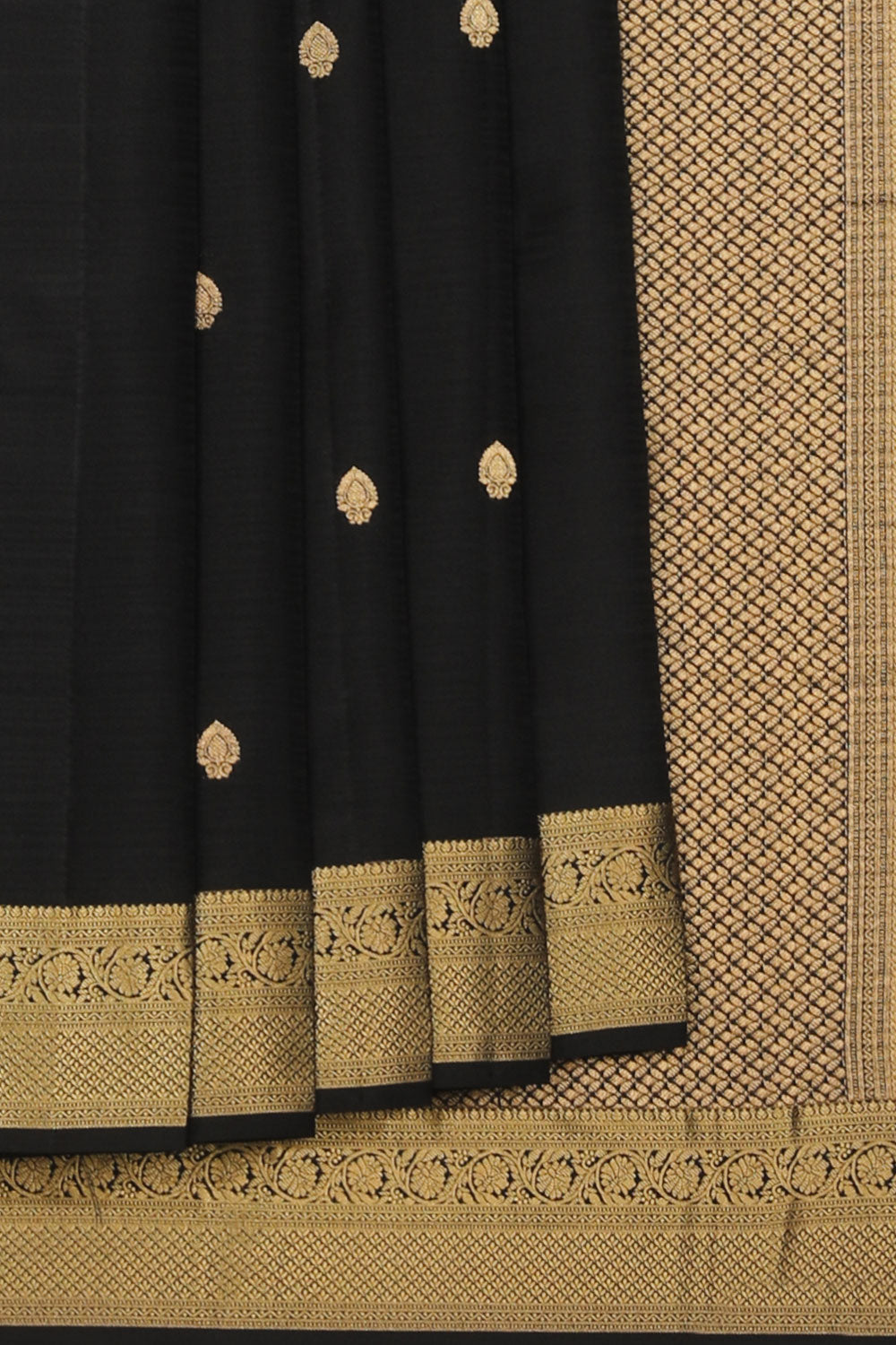 Collection of Simple Yet Elegant Black Saree in a gallery layout