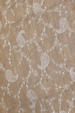 Image of Tussar Silk Ivory Off-White Dupatta