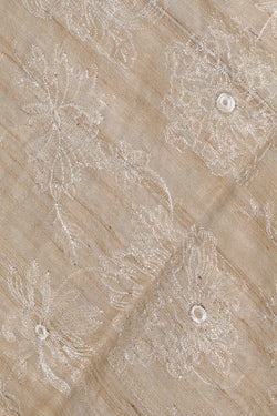 Image of Tussar Silk Ivory Off-White Dupatta