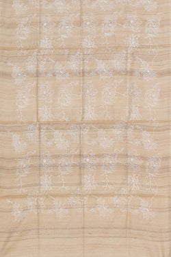 Image of Tussar Silk Ivory Off-White Dupatta