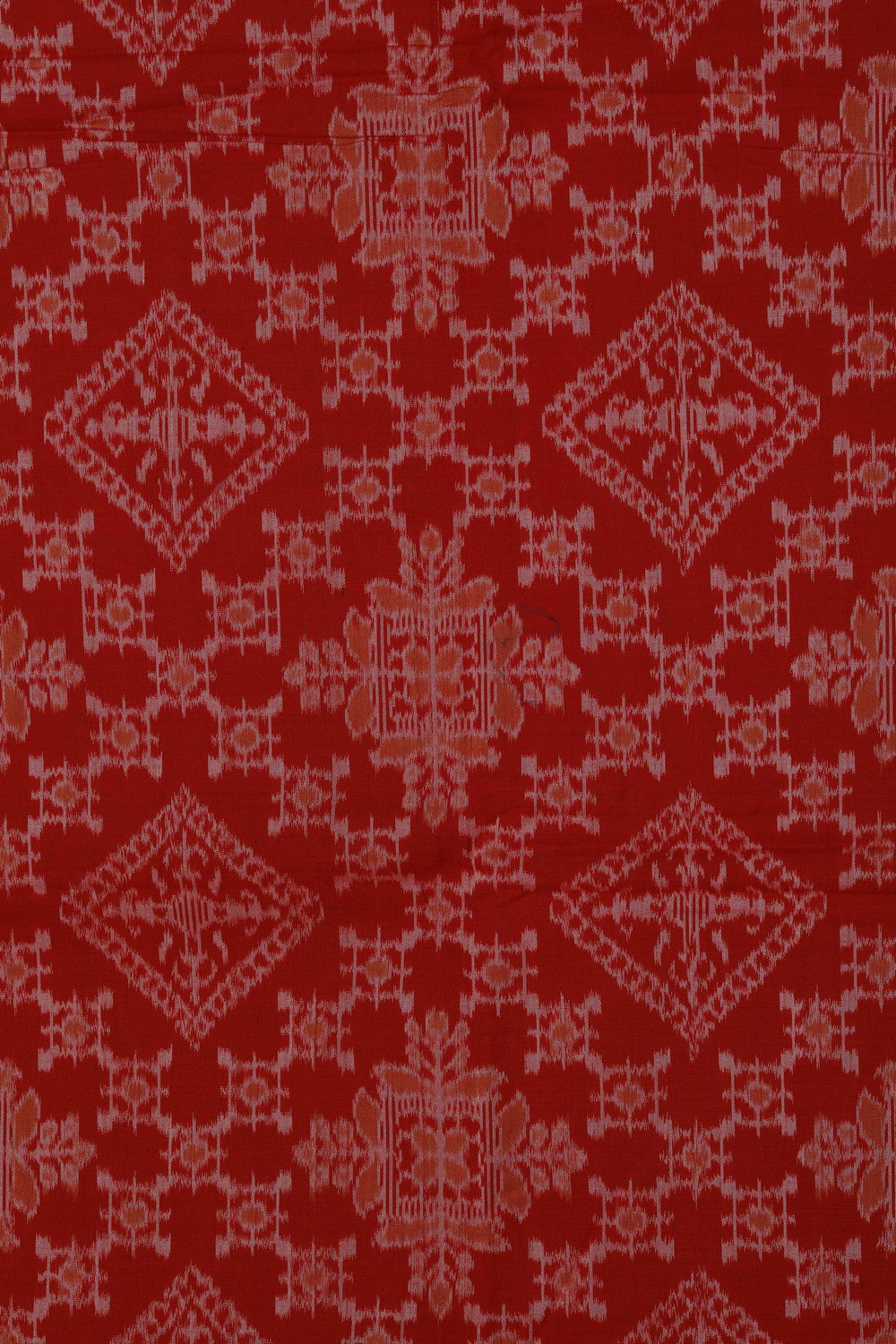 Image of Sambalpuri Cotton Red Saree