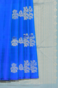 Collection of South Silk Blue Saree in a gallery layout