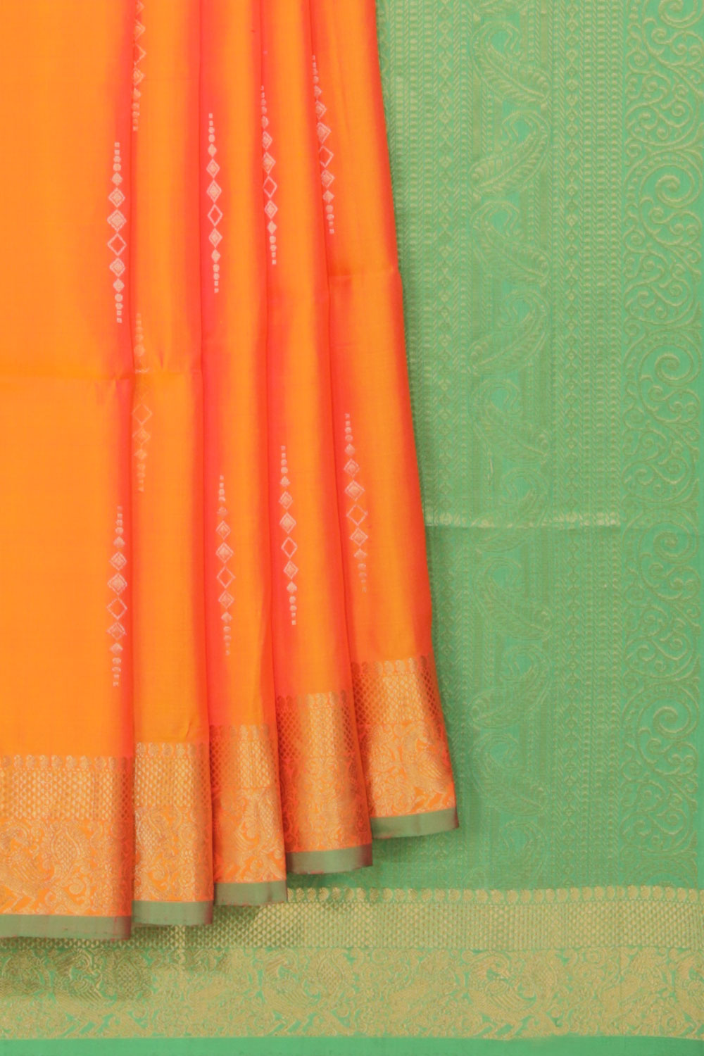 Collection of Gorgeous Orange Saree in a gallery layout