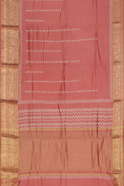 Collection of Simple Yet Elegant Coral Pink Saree in a gallery layout