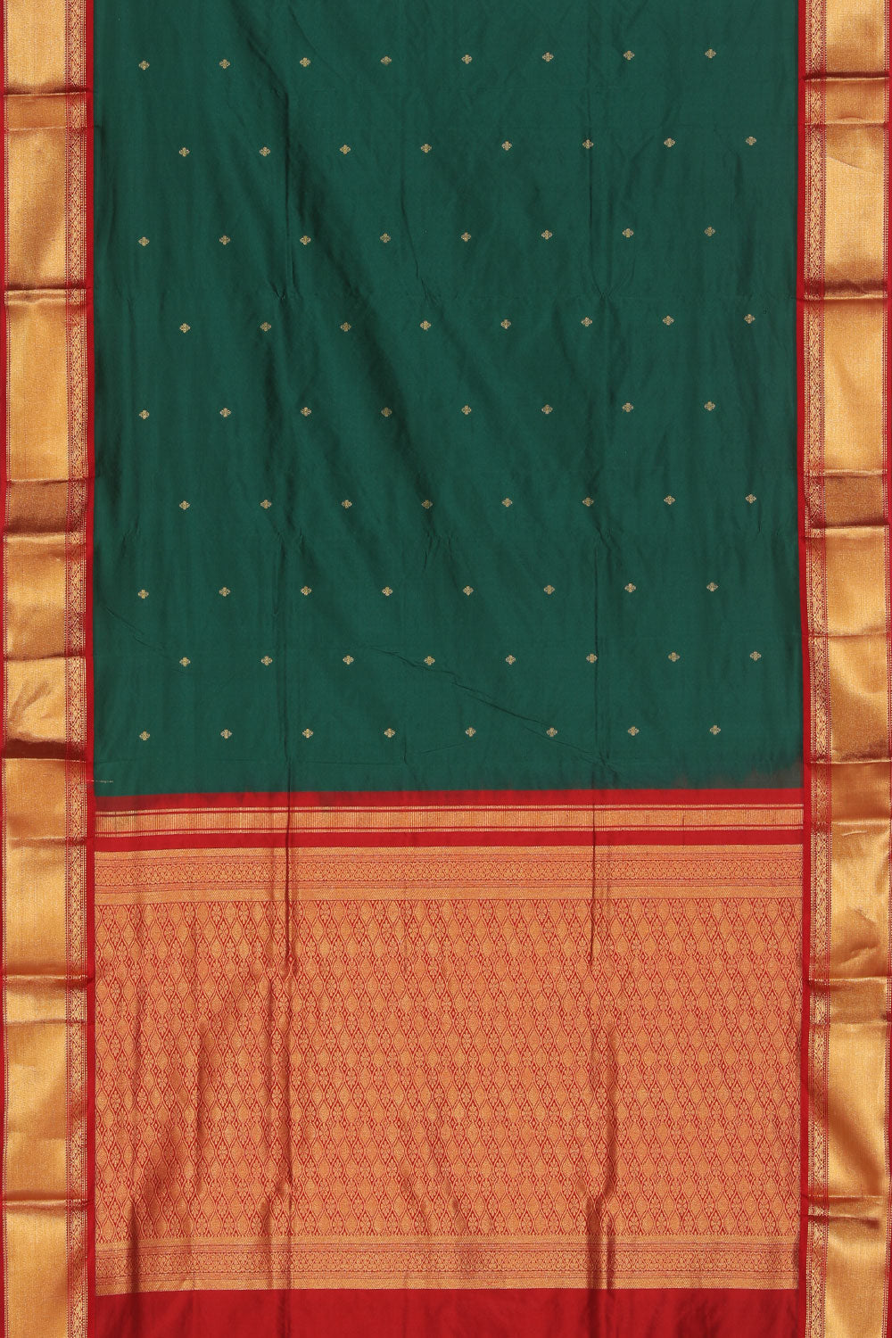 Narayanpet Silk Green Saree