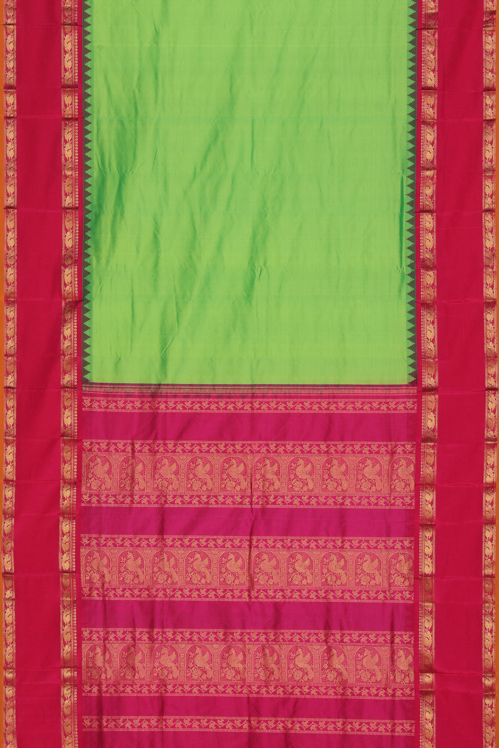 Narayanpet Silk Green Saree