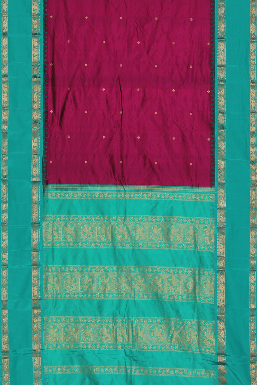 Narayanpet Silk Magenta-Pink Saree