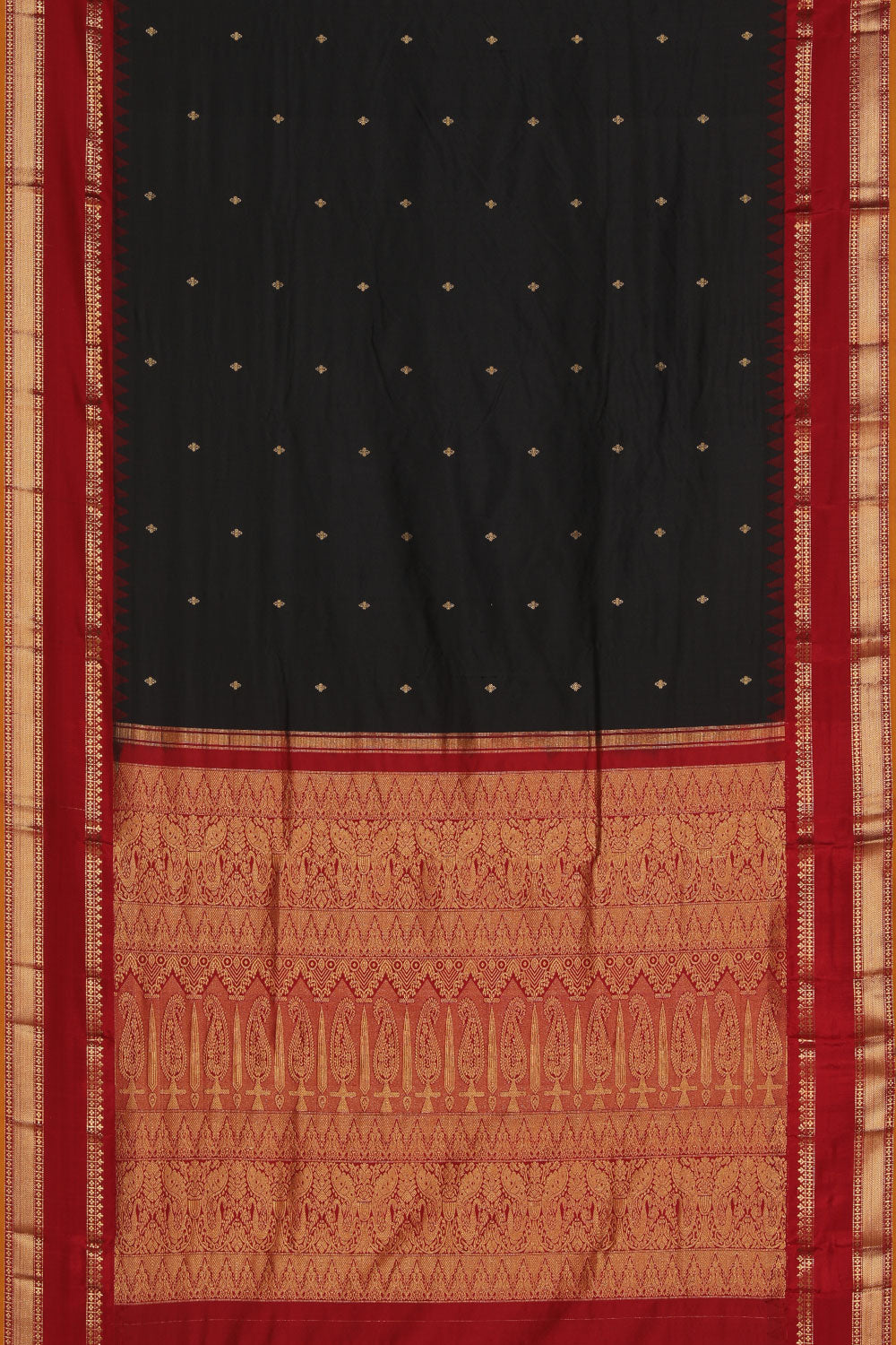 Narayanpet Silk Black Saree