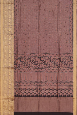 Collection of Ajrakh Modal Silk Saree in a gallery layout