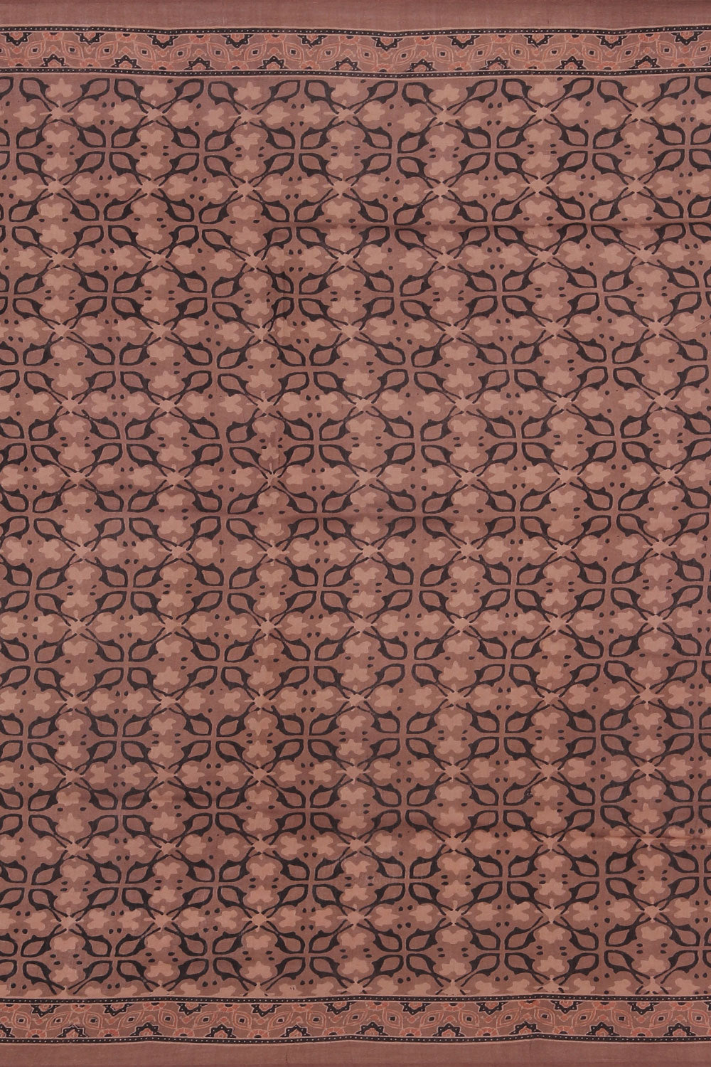 Image of Ajrakh Printed Modal Silk Saree