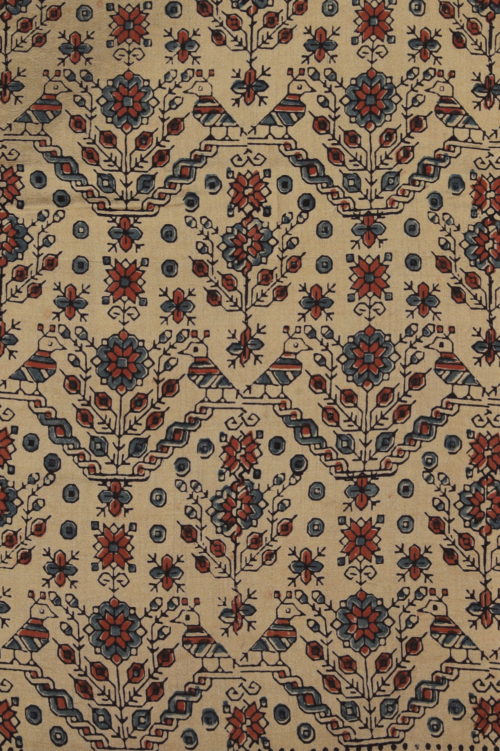 Image of Ajrakh Modal Silk Saree