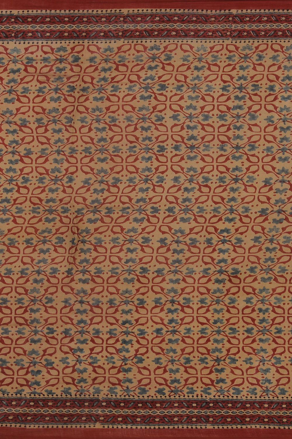 Image of Ajrakh Modal Silk Saree