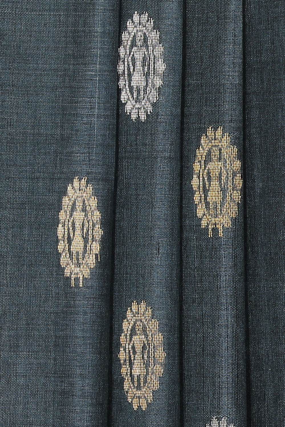 Image of Tussar Silk Grey Saree