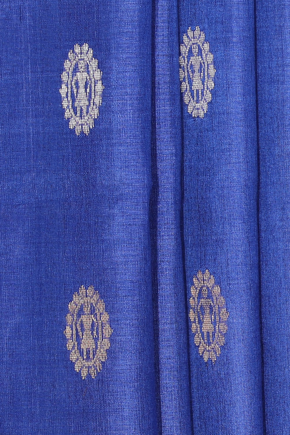 Image of Tussar Silk Royal Blue Saree