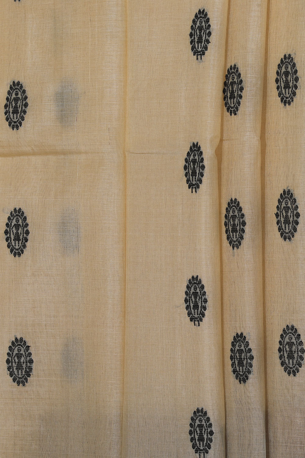 Image of Tussar Silk Off-White Saree